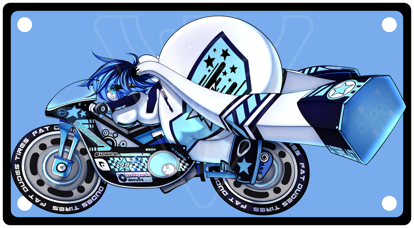 Biker ButterBlast Debut Side View Sticker