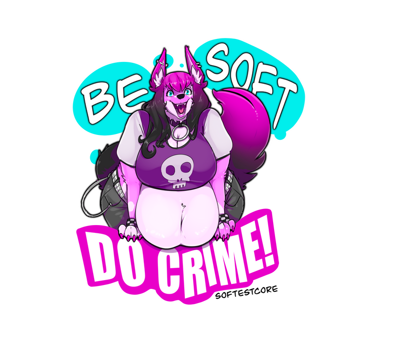 Be Soft Do Crime 3'' Sticker