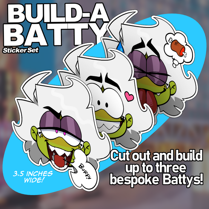 David Batty Sticker Build-A-Batty Sticker Set — YoruNoEcchi