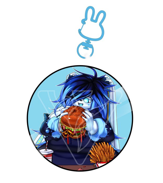 Fat Bunny Fall Acrylic Keychain