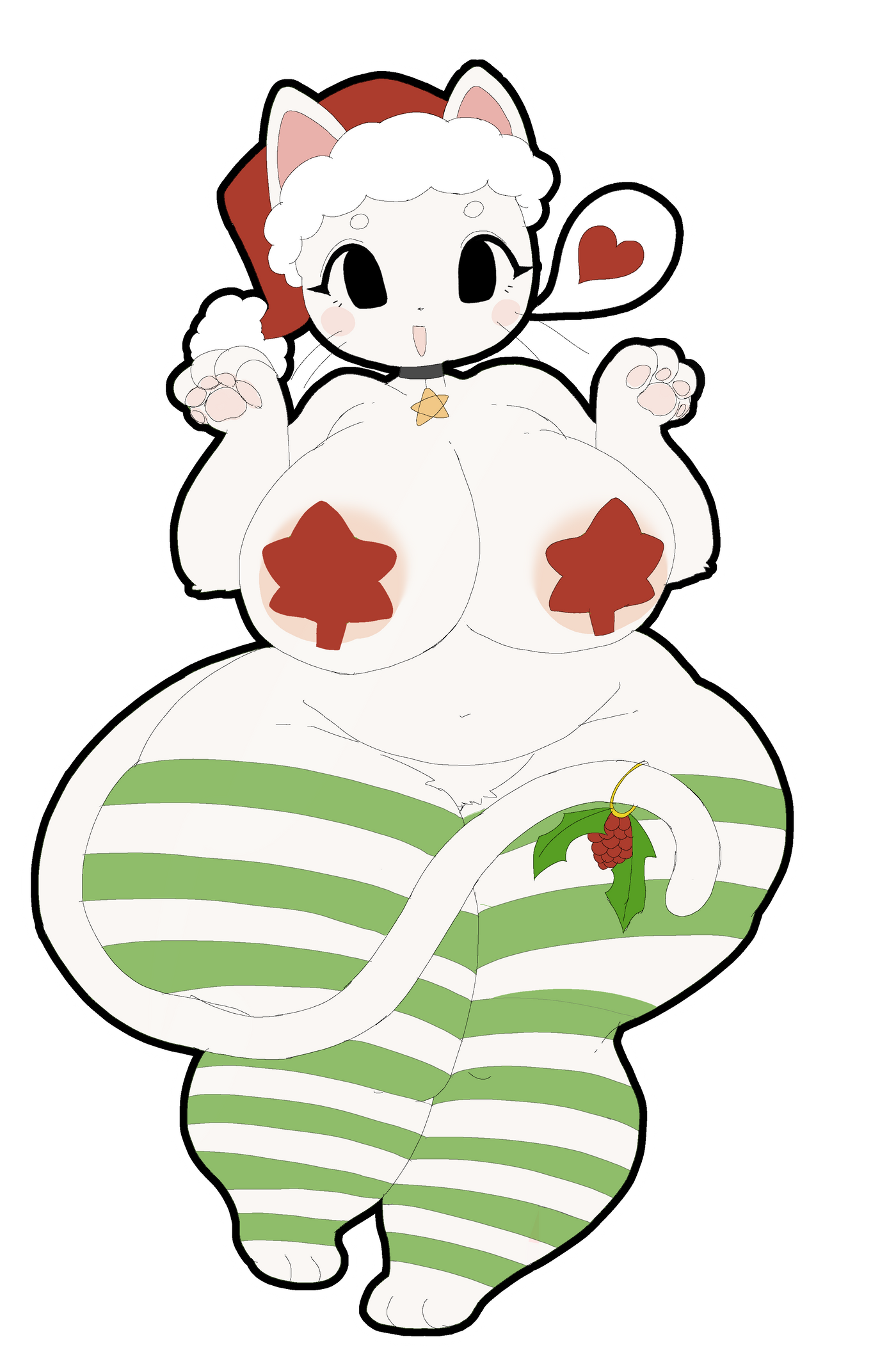 Hyper Cat Christmas Wrapped Sticker