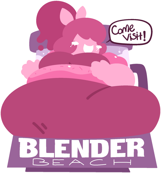 Come Visit Blender Beach! Sticker