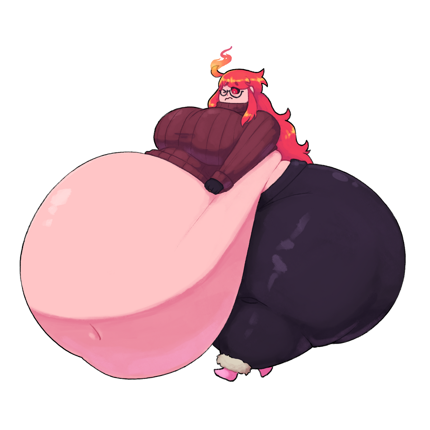 Comfy Scarlet Sticker