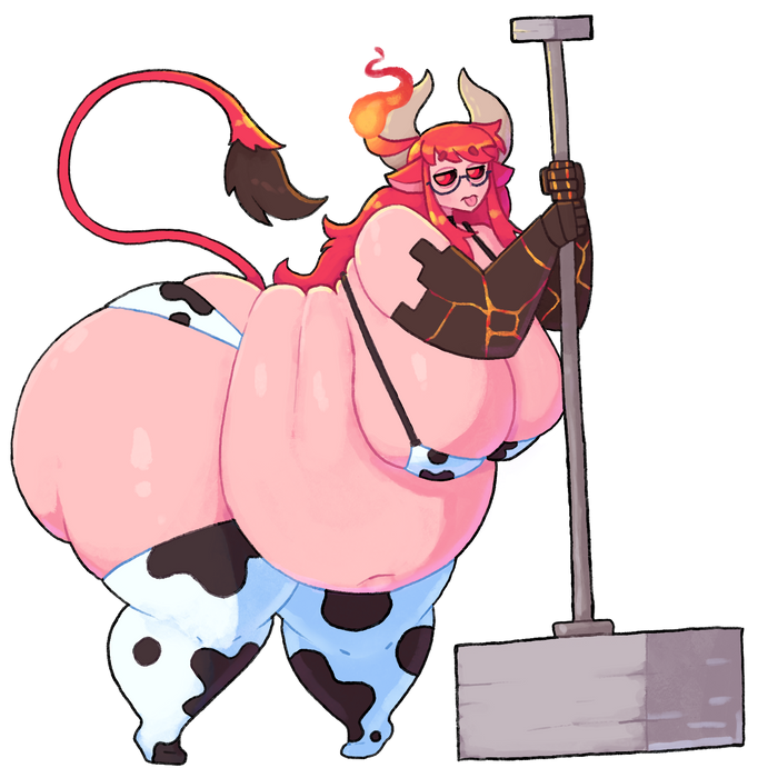 Cow Scarlet Hammer Sticker
