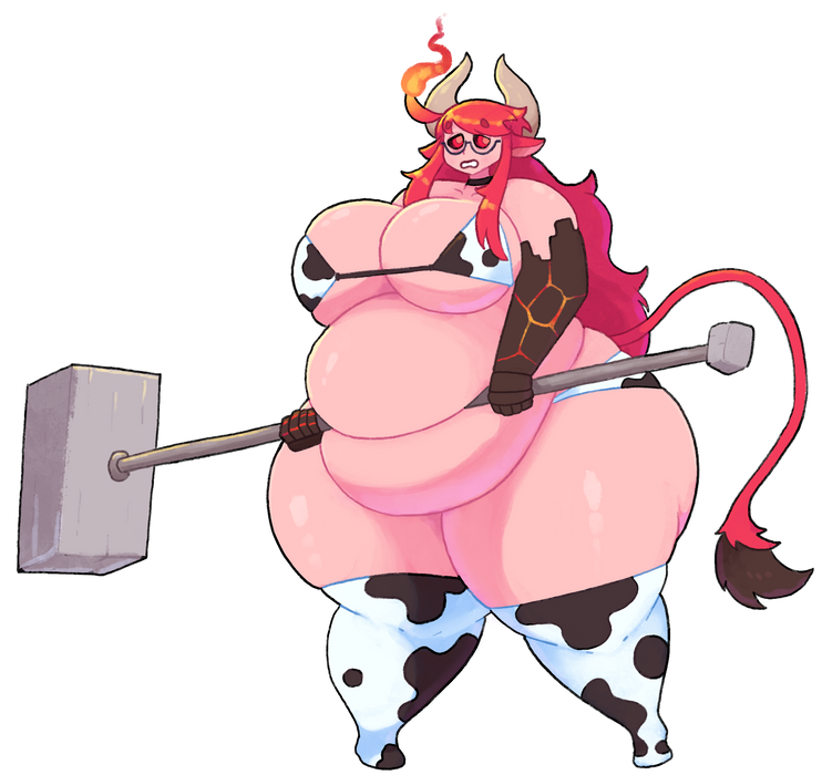 Cow Scarlet Hammer Sticker