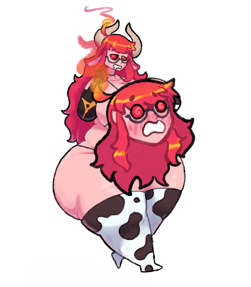 Cow Scarlet Stickers