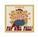 Cartoon girl in a plaid shirt with fall-themed text and graphics on a beige background