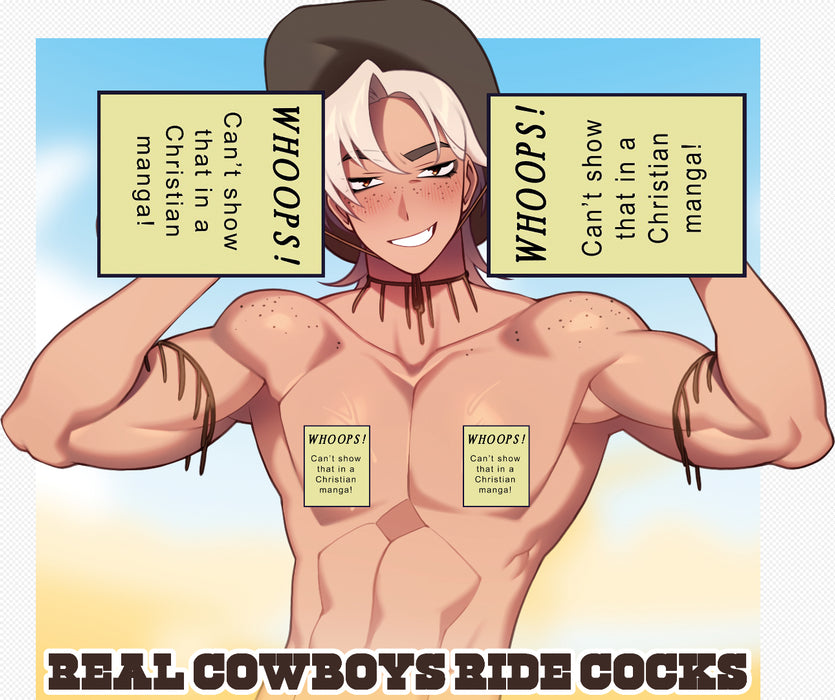 Real Cowboys 4" Sticker