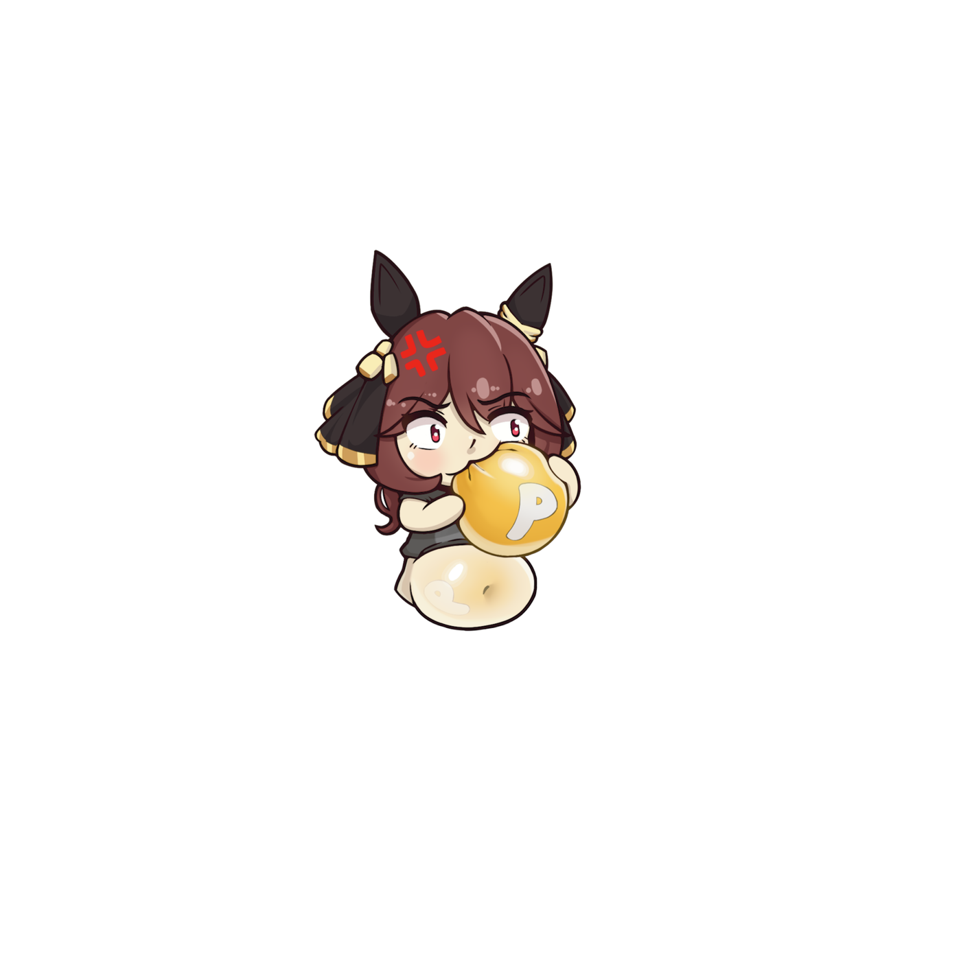 Horse Gal Nom Sticker