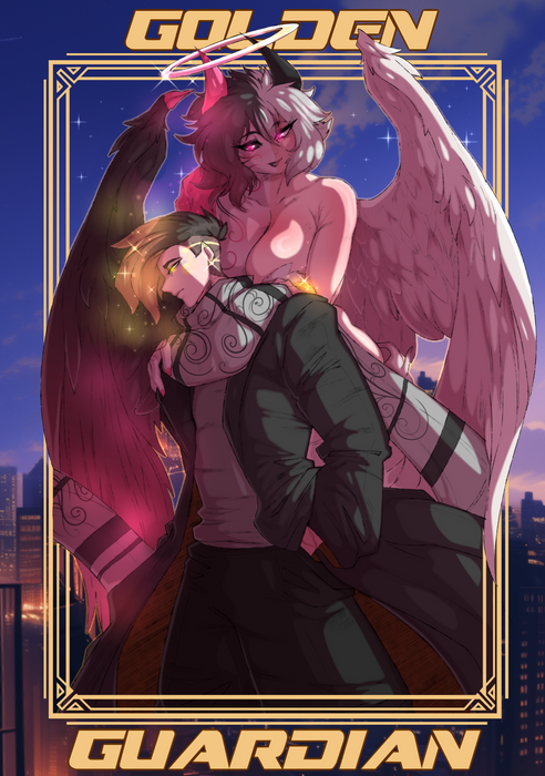 Gold and Rosegold Print