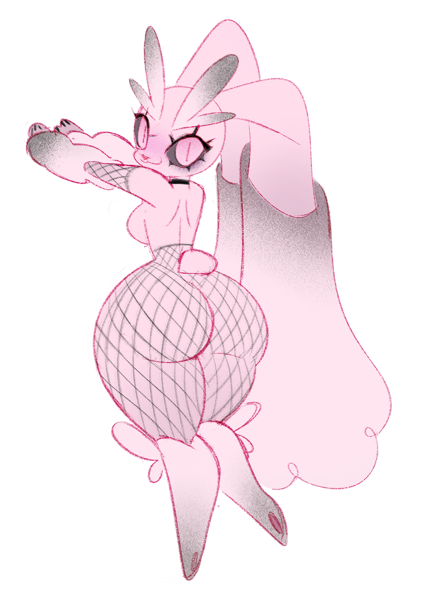 Pink Goth Rump Sticker — YoruNoEcchi