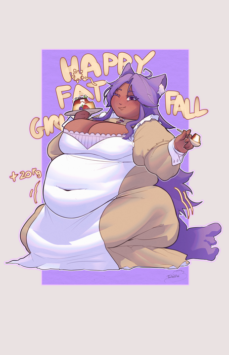 Fat Girl Fall Purin 11x17 Print [PURINTOBER CHARITY]