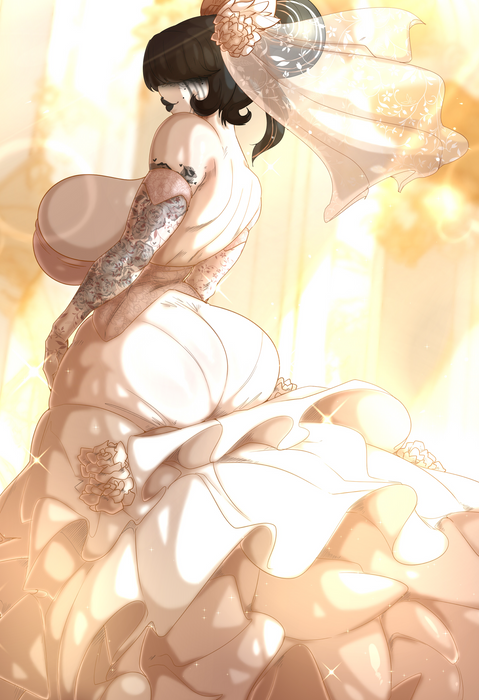 Pure Bride Secretary Goth Print