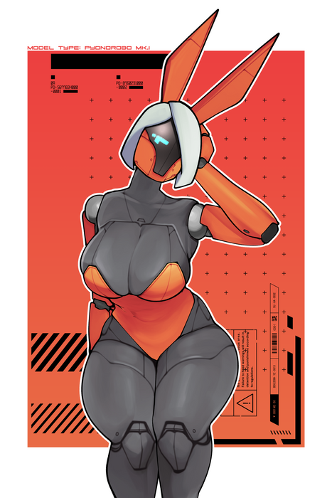 Robo Bunny Print