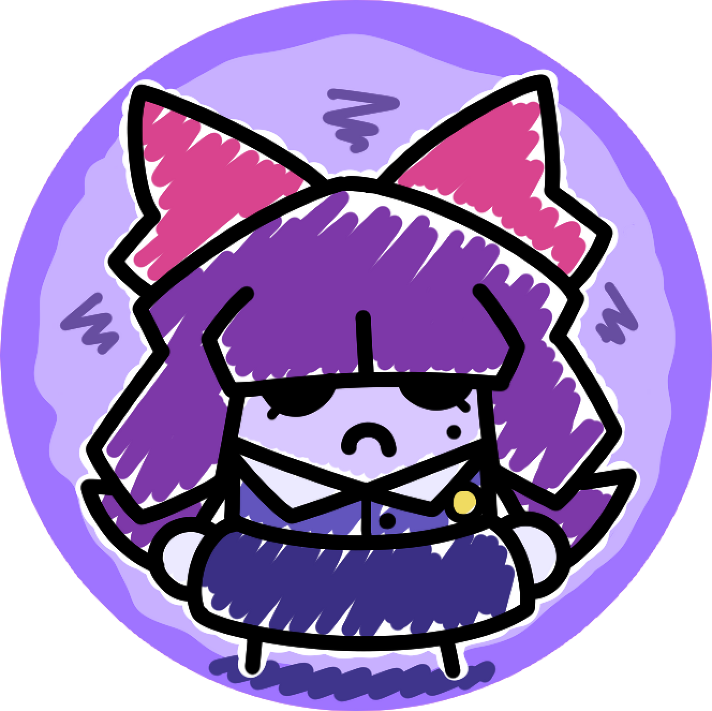 Scribble Patchouli Sticker