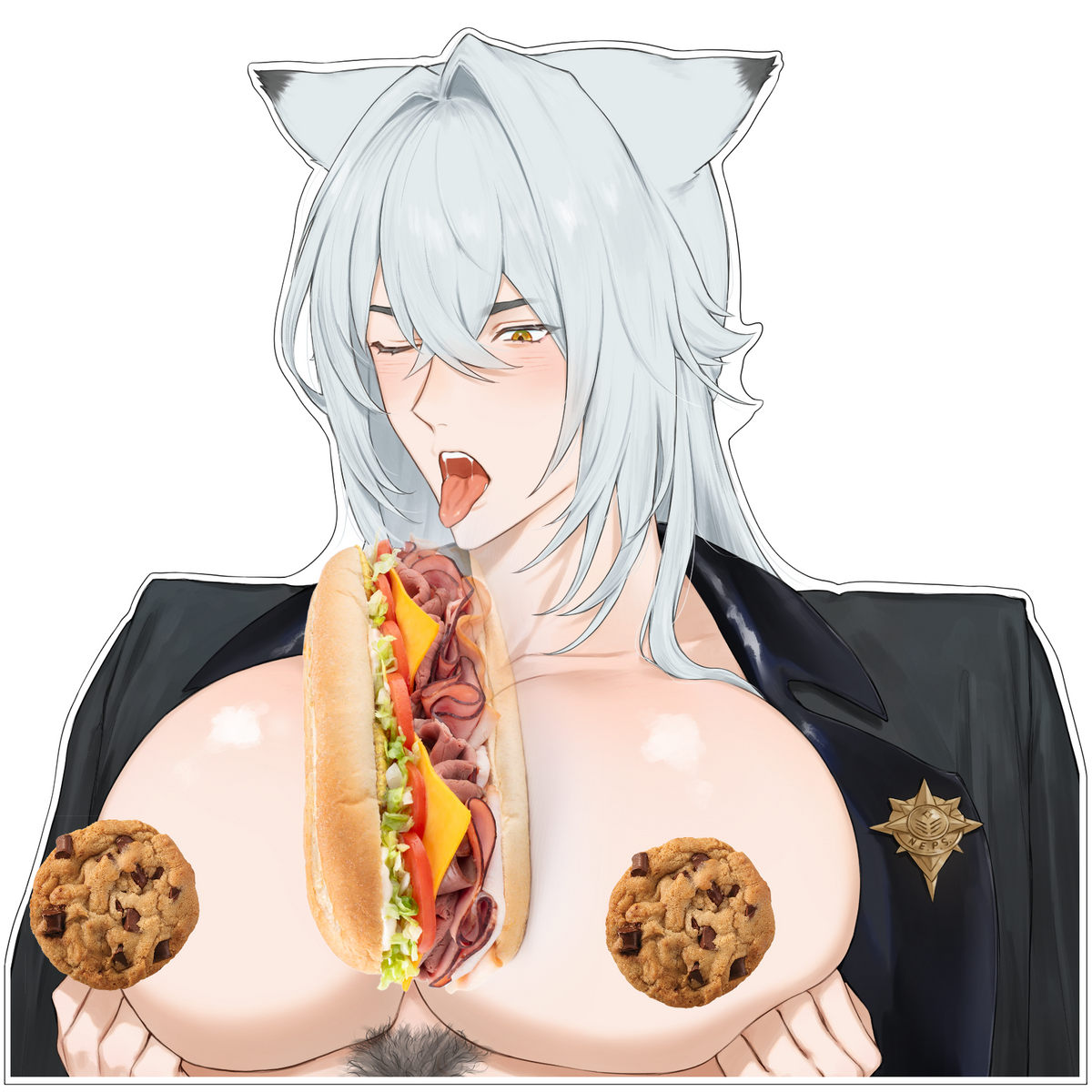 Severian Kitty Lick Sticker