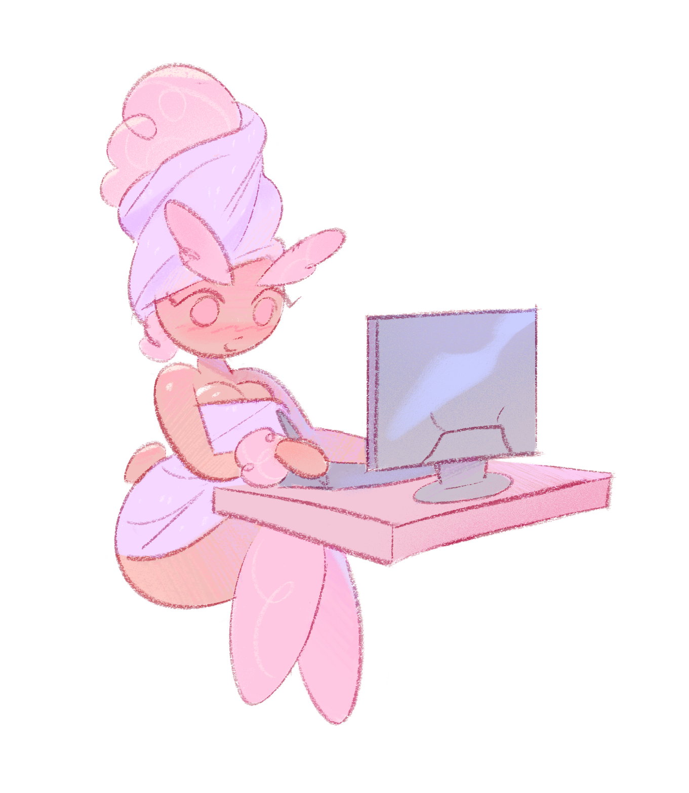 Shower Bunny 3.5'' Sticker