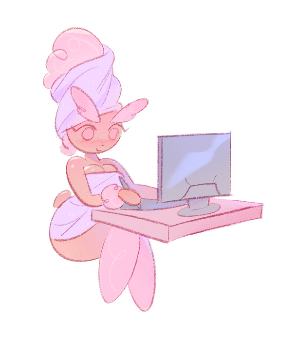 Shower Bunny 3.5'' Sticker