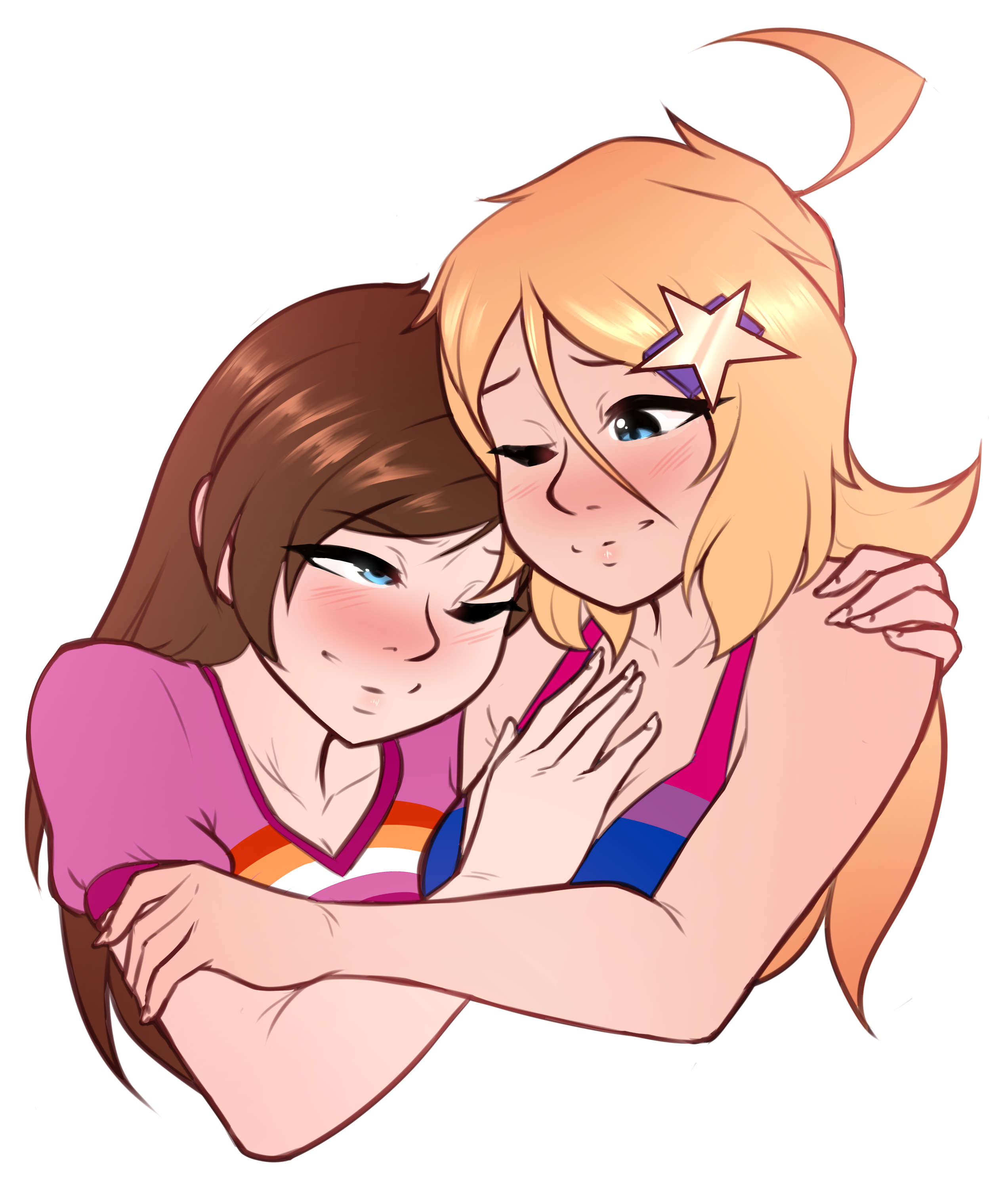 Star and Dani Lesbian Love Sticker