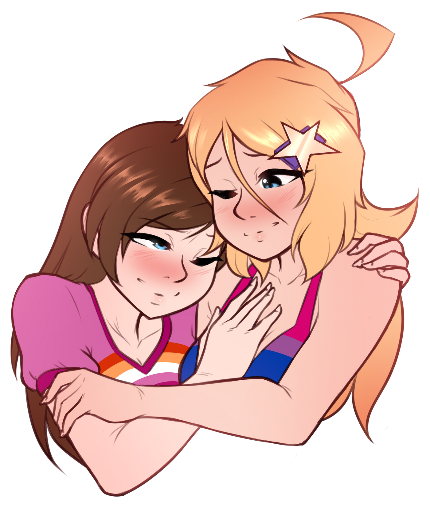 Star and Dani Lesbian Love Sticker