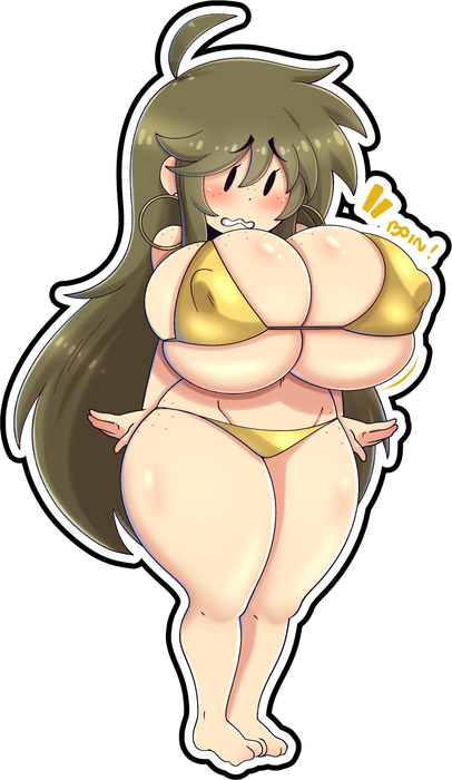 Cloe Golden Bikini Sticker