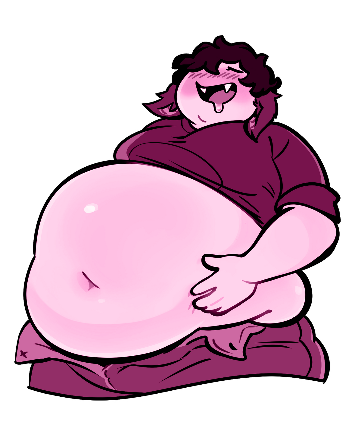 Stuffed and Satisfied 3'' Sticker — YoruNoEcchi