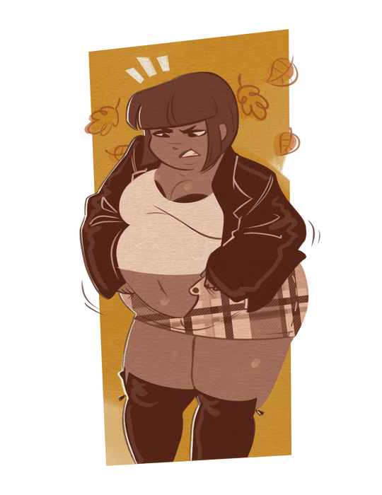 Fat Fall Girls 5'' Stickers