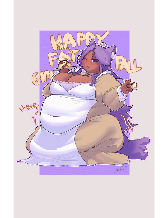 Fat Girl Fall Purin Print