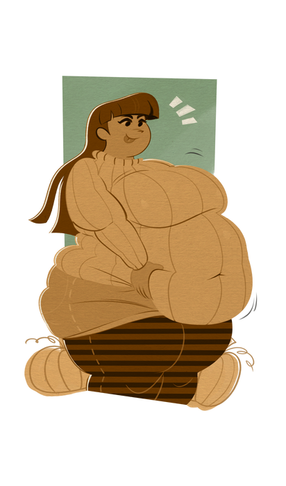 Fat Fall Girls 5'' Stickers