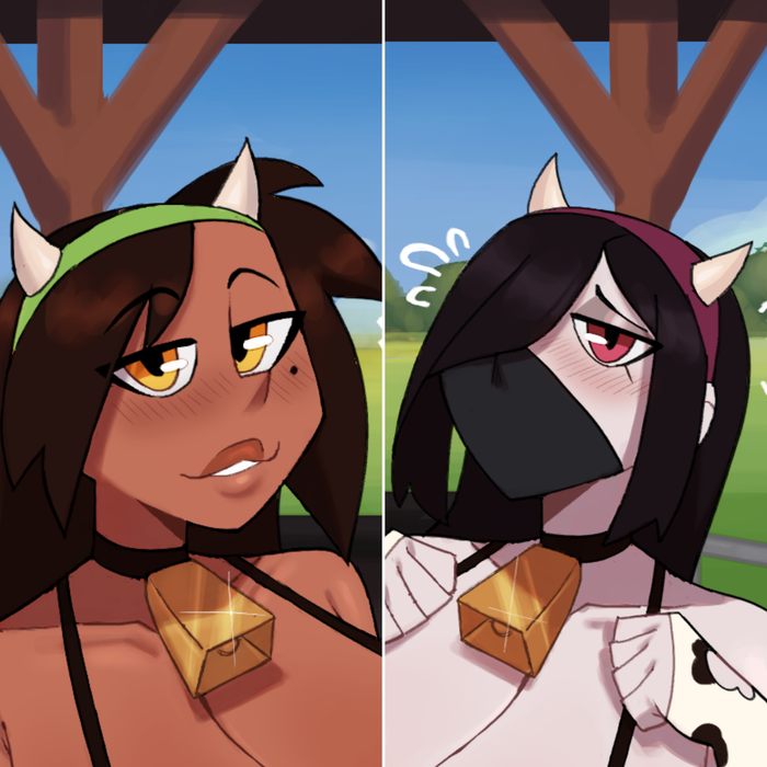 Cow Girls On The Farm Print