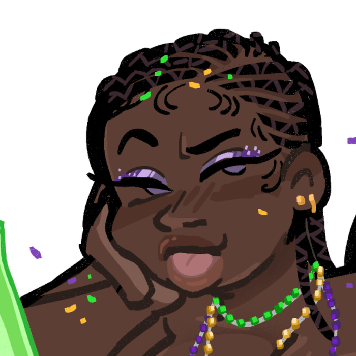 Nira Mardi Gras Sticker