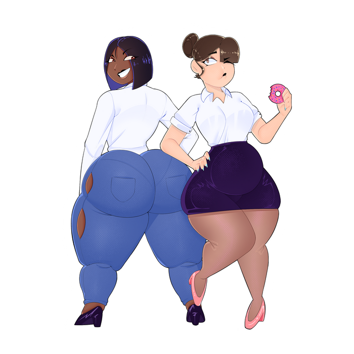 Vanessa and Erika Work Break Sticker