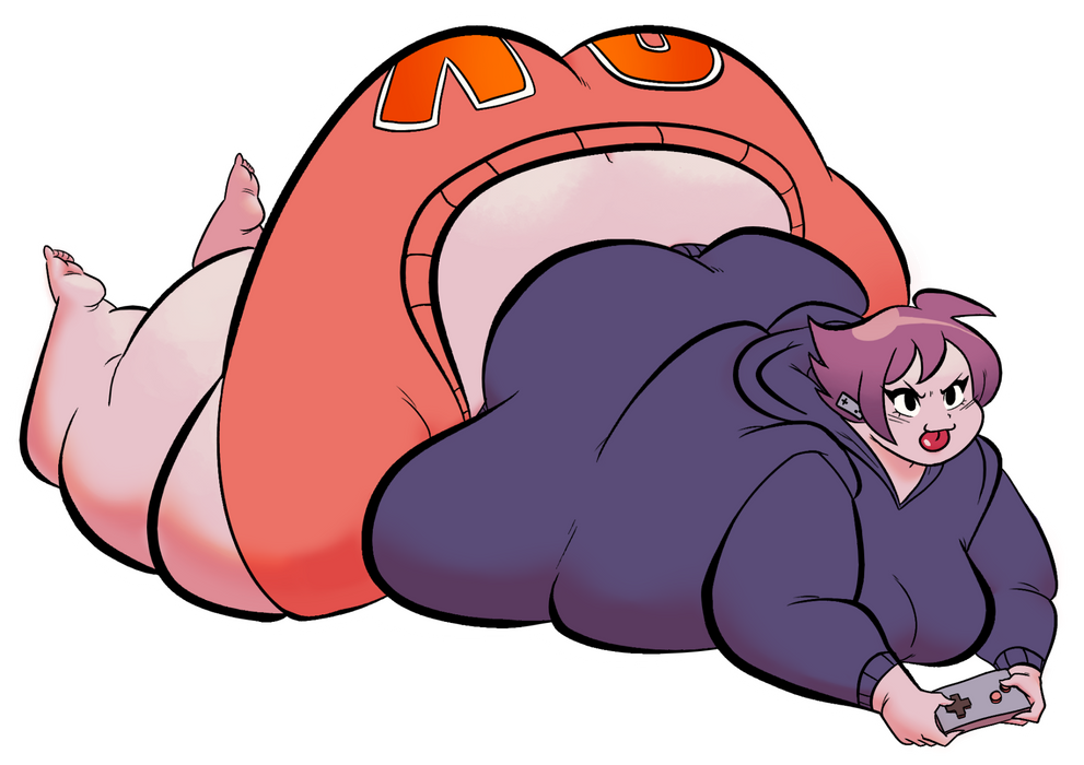 Fat Gamer Girl Sticker