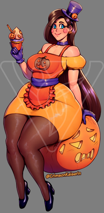 Pumpkin Letta Halloween Pinup Sticker