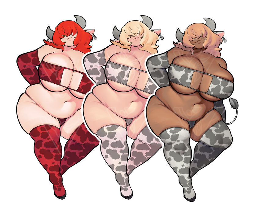 Neapolitan Cow Girl Stickers