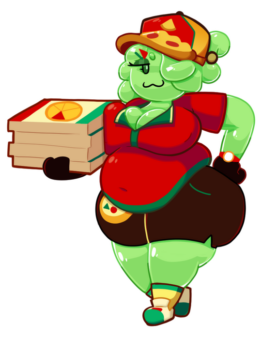 Pizza Girl Mam Sticker