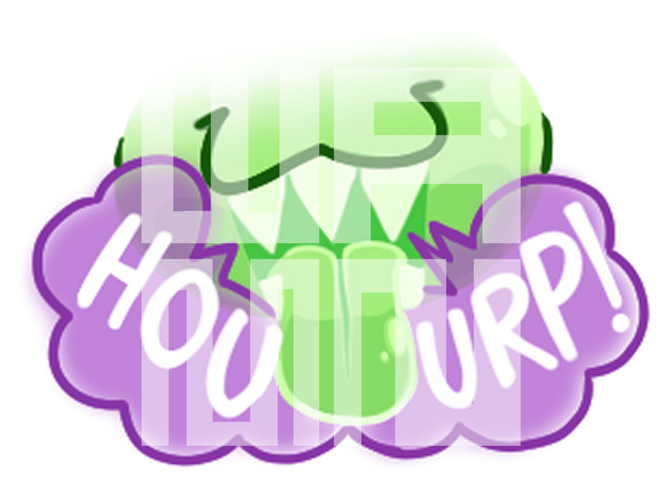 Purple Burp Sticker